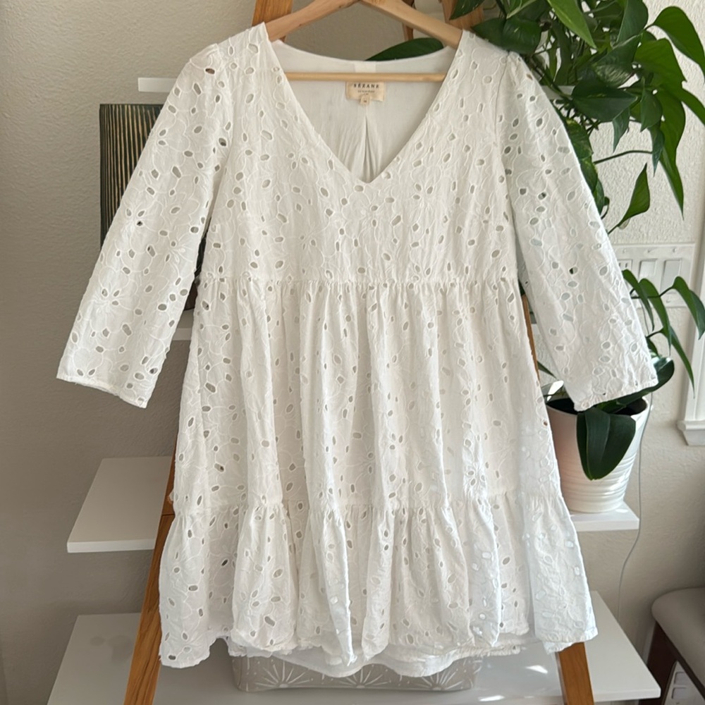 Sezane Aura Dress Écru. - Size 36